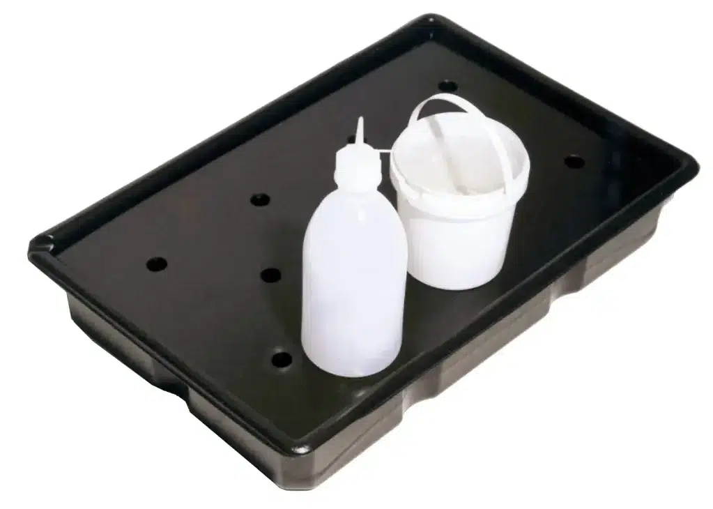 PE Lochplatte, passend auf Auffangwanne, 20 ltr., 400 x 600 mm, schwarz - Bild 3