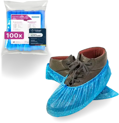 Einweg-Schutzbezüge 100 St./Pack für Straßenschuhe, blau - Bild 2