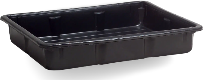 Auffangwanne, 20 ltr., 400 x 600 x 110 mm, schwarz,  mit DIBt-Zulassung - Hauptbild (remove.bg Rohbild)