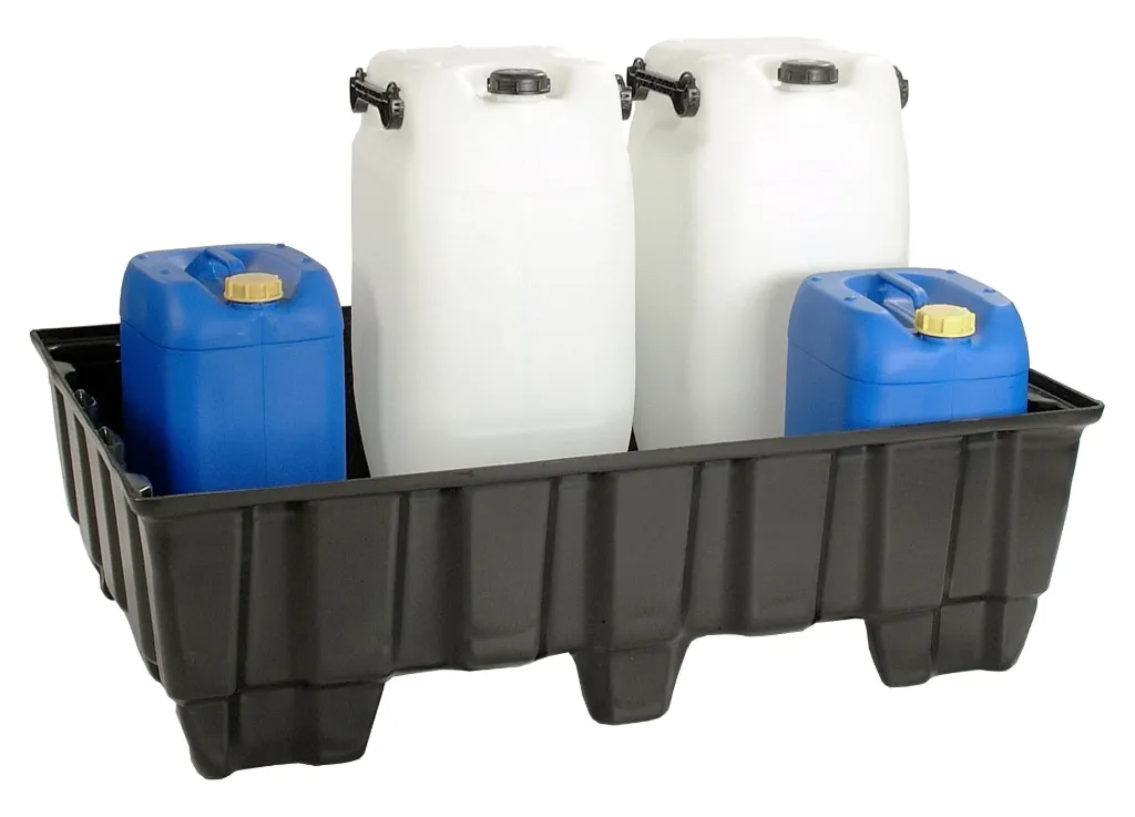 Auffangwanne, 220 ltr., 1220 x 820 x 370 mm, schwarz, Wanne mit 9 Füßen, DIBT-Zulassung - Hauptbild (Vor Optimierung)