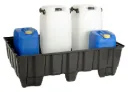Auffangwanne, 220 ltr., 1220 x 820 x 370 mm, schwarz, Wanne mit 9 Füßen, DIBT-Zulassung - Hauptbild (Vor Optimierung)