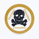 Stundenschwimmer-Abzeichen 'Totenkopf' 2 Stunden