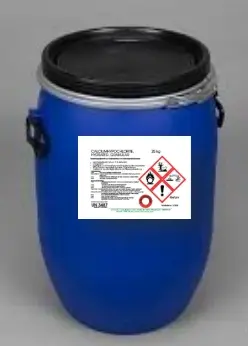 [030010025] Calciumhypochlorit Granulat, im blauen Fass, 25 kg